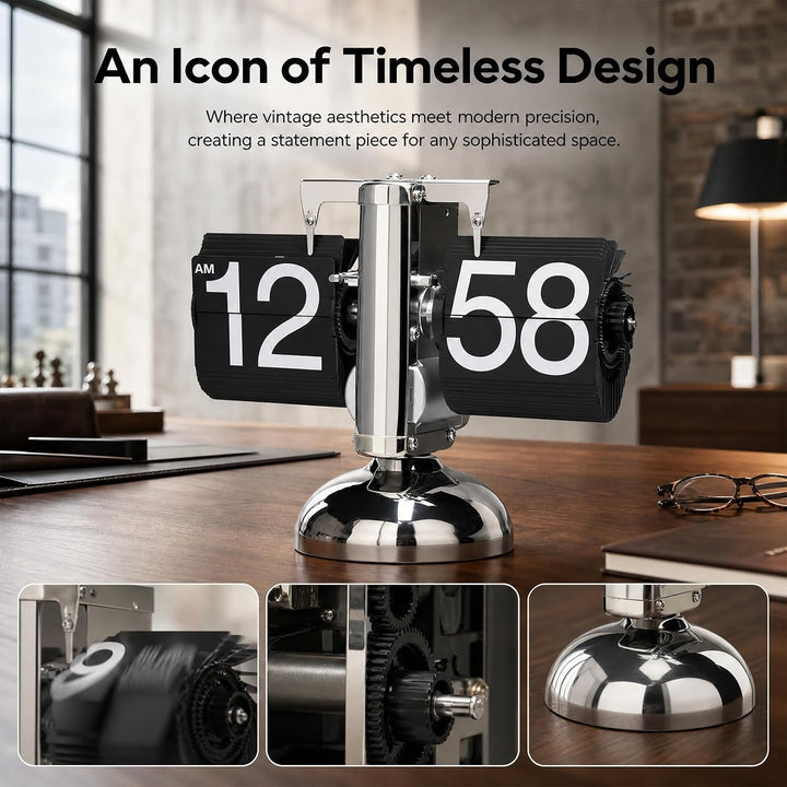 Digitale Klappuhr,Retro-Flip-Uhr,Flip-Schreibtischuhr,Flip-Uhr Retro,Schreibtischuhr Vintage Design