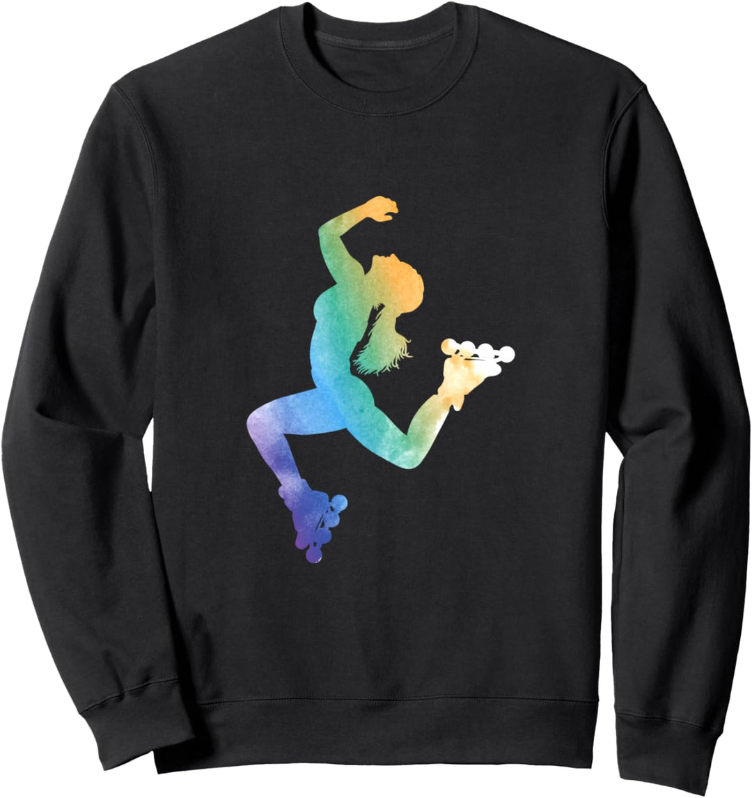 Skater Girl Inline Mädchen Rollschuhe Skaterin Sweatshirt