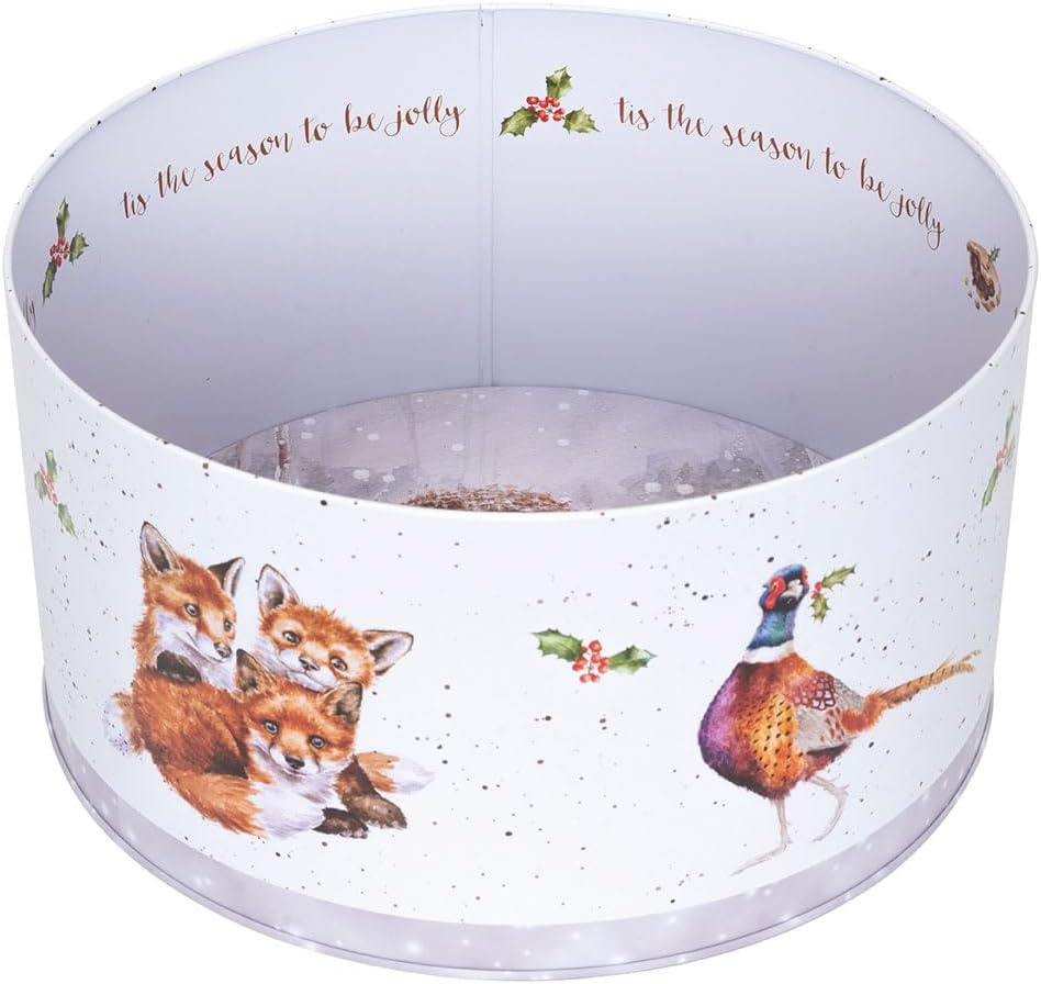 Wrendale Designs Runde Weihnachtsdose, Motiv: Winterwaldtiere