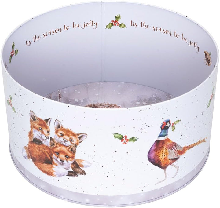 Wrendale Designs Runde Weihnachtsdose, Motiv: Winterwaldtiere
