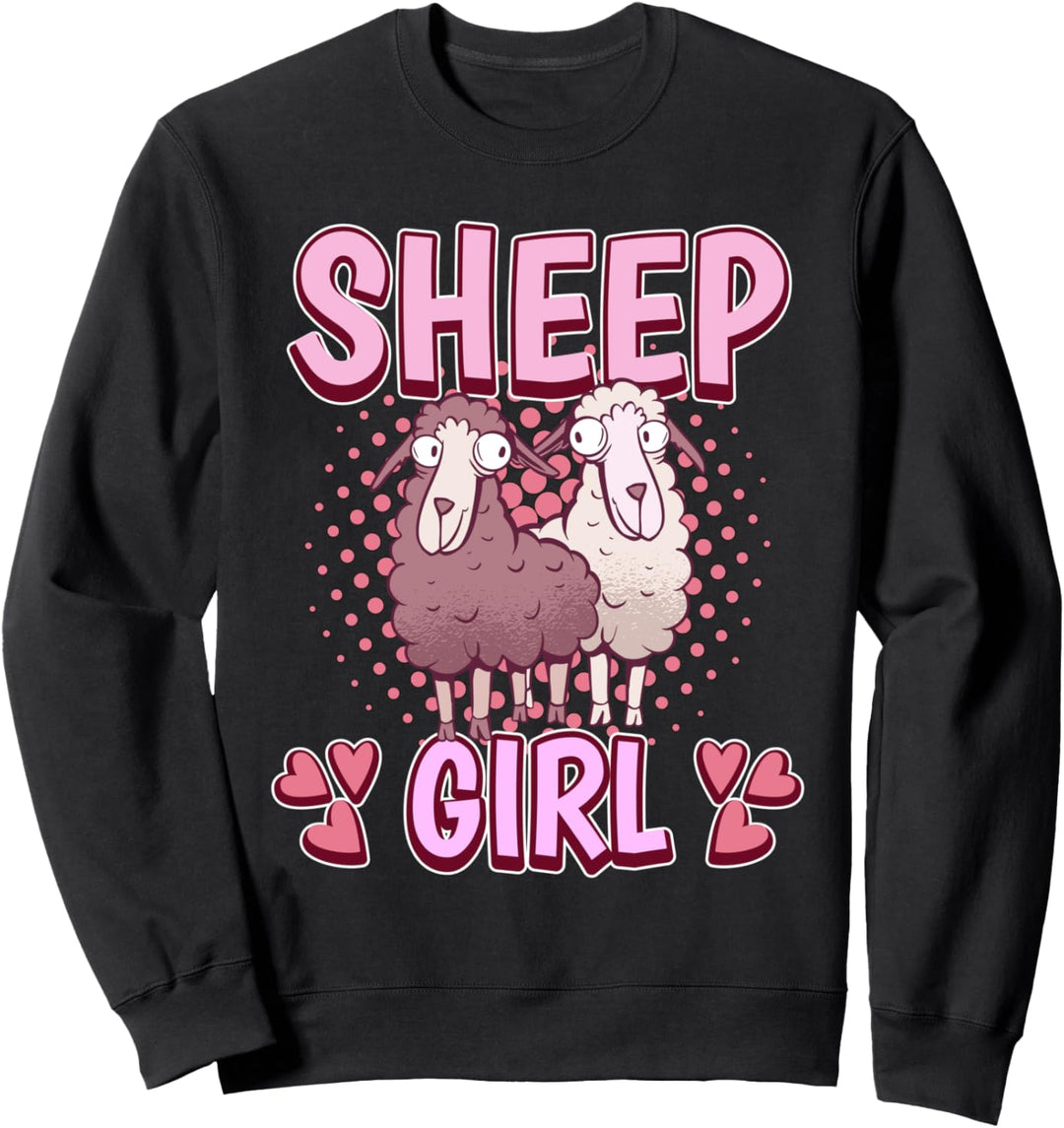 Damen Sheep Girl Mädchen Schaf Sweatshirt