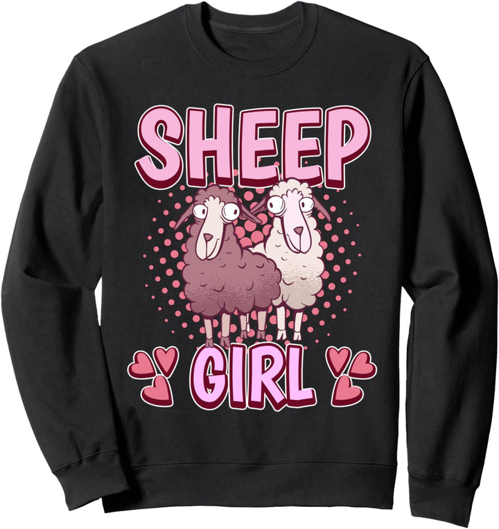 Damen Sheep Girl Mädchen Schaf Sweatshirt