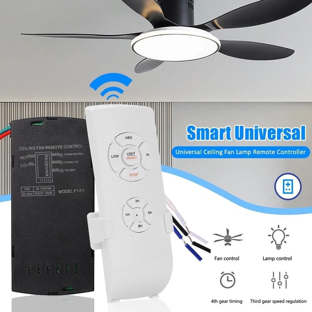 220V Universal Deckenventilator Fernbedienung Kit, Wireless Deckenventilator Lampe Fernbedienung Kit