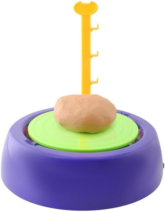 Töpferscheibe mit Ton und Farben, kreatives Set aus Keramik zum Selbermachen Hochwertiges Töpferset