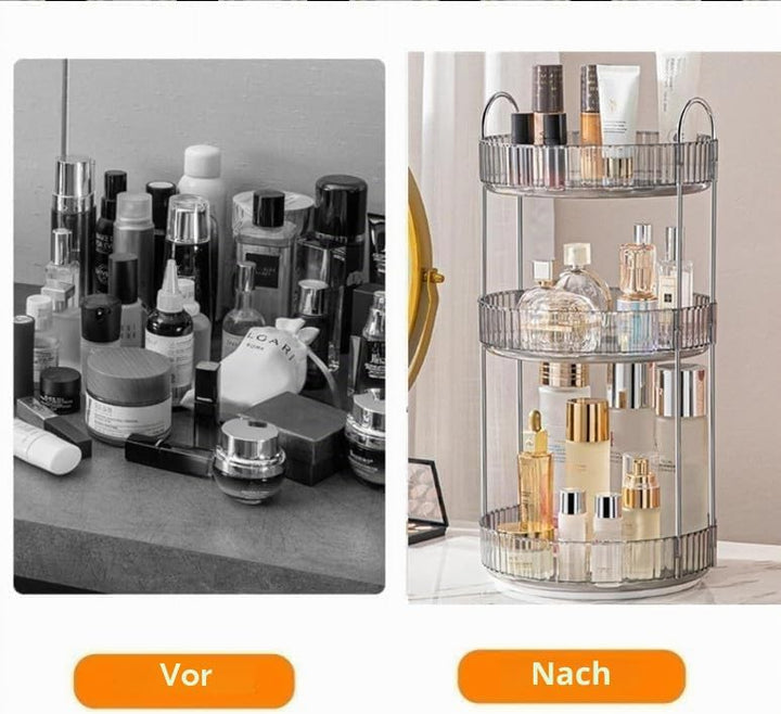 CESTATIVO Make Up Organizer, 360° Drehbar Kosmetik Organizer, Beauty Organizer, Hautpflege Organizer