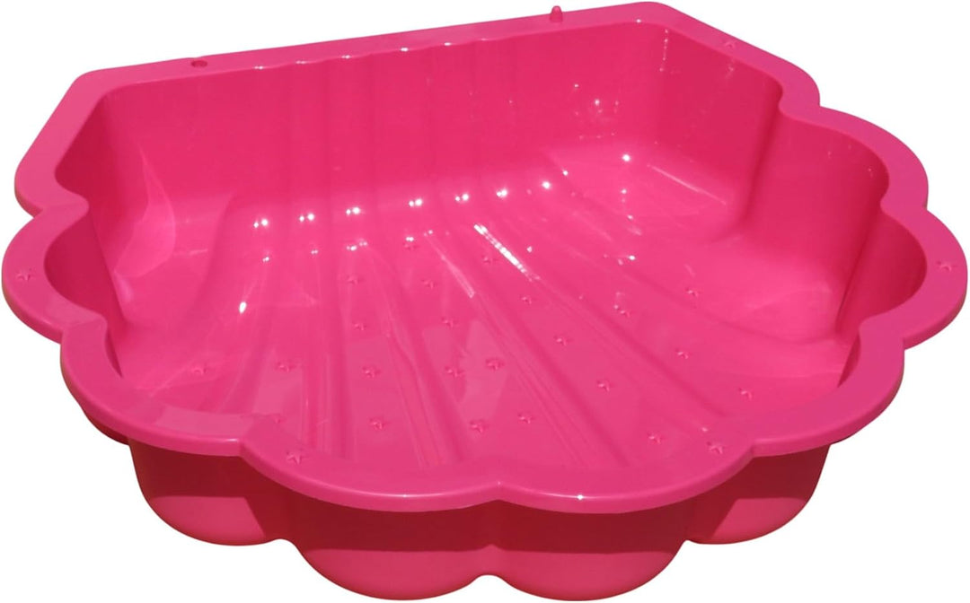 Wassermuschel Sandmuschel Sandkasten 2-teilig aus Kunststoff Muschel mit Deckel (pink mit Sterne), P