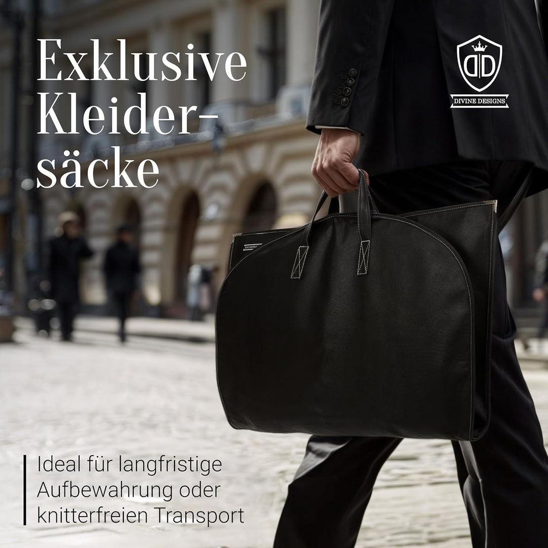 3 x Kleidersack Anzug + Bonus Schuhbeutel - 102 x 60 cm - Kleiderhülle Hält Ein Leben Lang | Anzugta