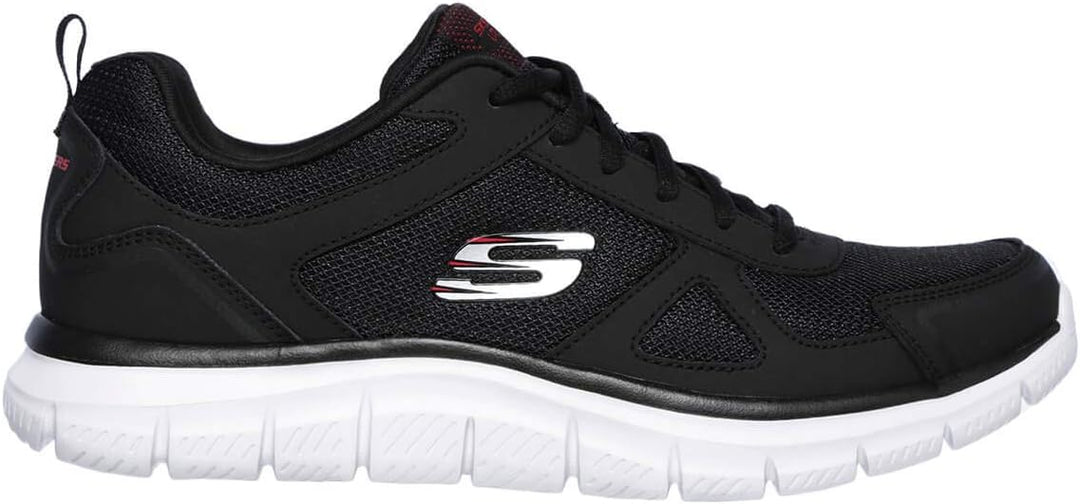 Skechers Herren Track-Scloric Sneaker 40 EU Black Red Bkrd, 40 EU Black Red Bkrd