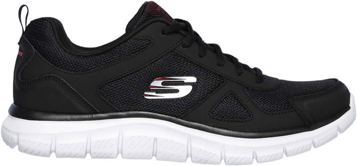 Skechers Herren Track-Scloric Sneaker 40 EU Black Red Bkrd, 40 EU Black Red Bkrd