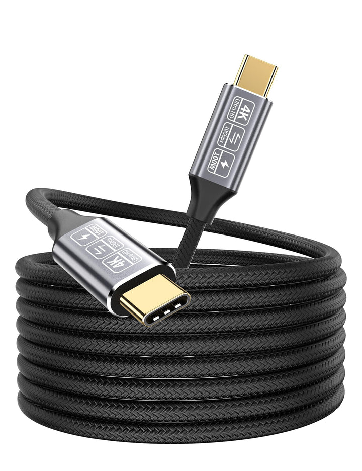 CAKOBLE USB C auf USB C 3.1 Gen2 Kabel 4M 10Gbps Datenübertragung,100W 20V/5A Ladekabel USB C 4K Vid