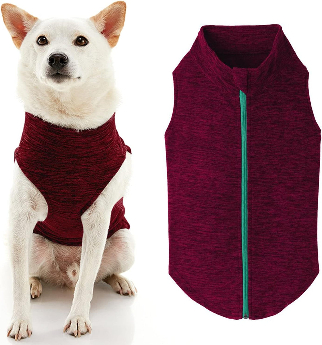 Gooby Zip Up Fleece-Weste für kleine Hunde, XXL Fuchsia Wash XXL, Fuchsia Wash XXL
