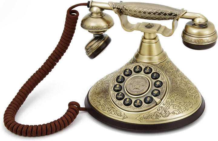 GPO Duchess Vintage drucktastentelefon 1935SPUSH mit Textilschnur- Bronze