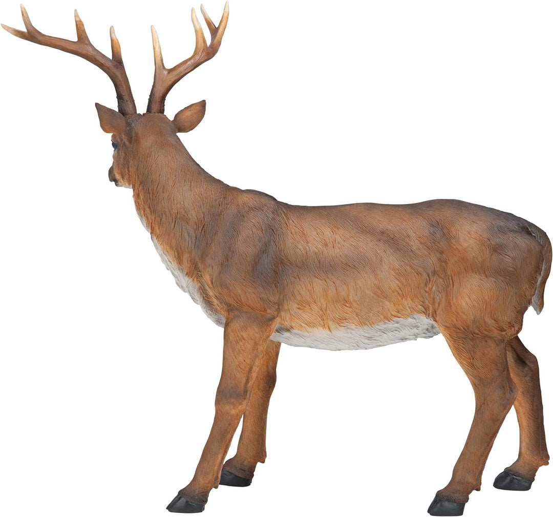 Design Toscano Buck mit dem grossen Geweih Hirschstatue, Masse: 71 x 19 x 62 cm 4.5 kg Buck mit dem