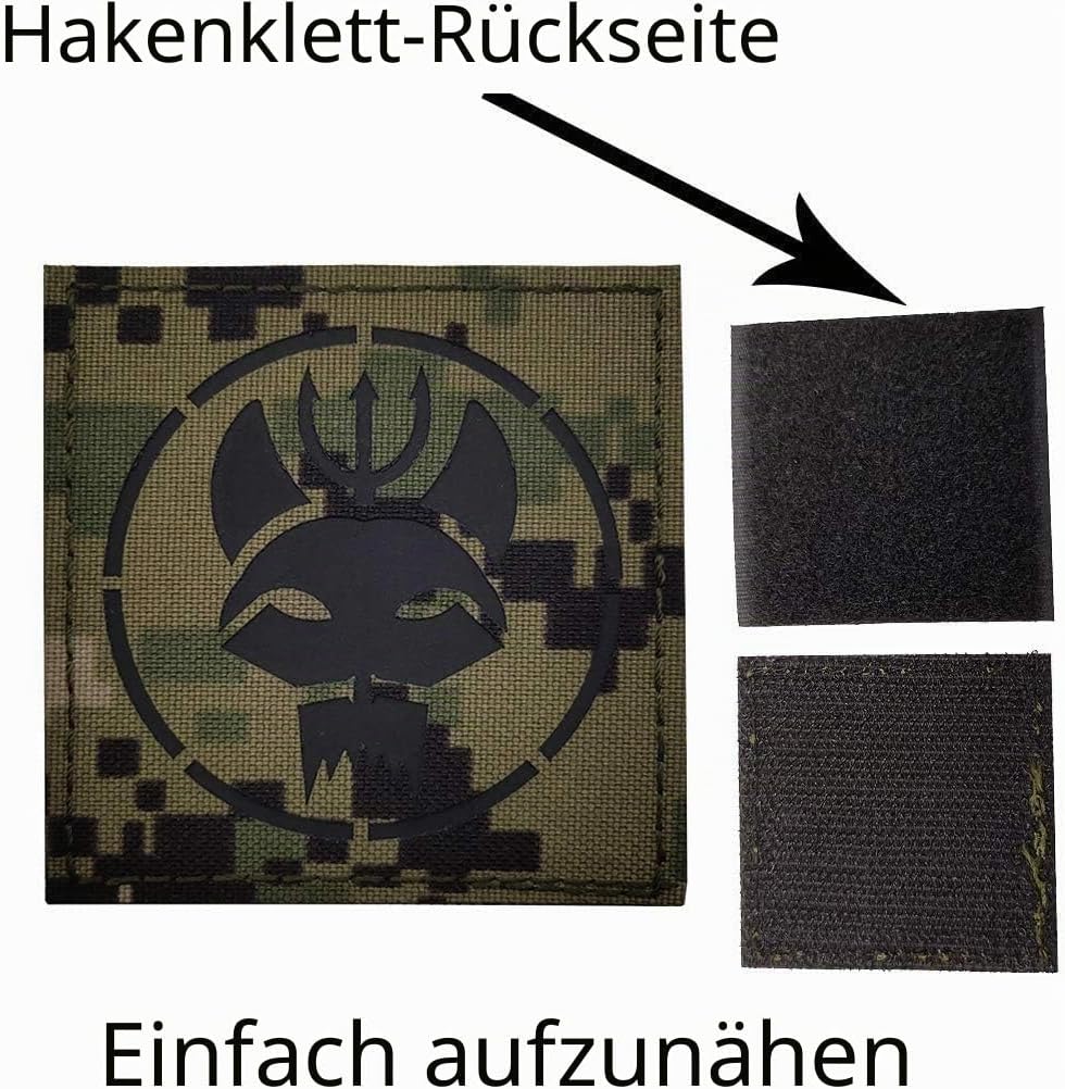 Siegel Team DEVGRU Dreizack Katzenkopf IR Infrarot reflektierende Patch, anpassbare personalisierte