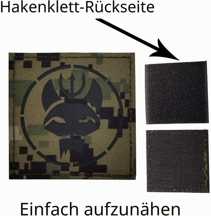 Siegel Team DEVGRU Dreizack Katzenkopf IR Infrarot reflektierende Patch, anpassbare personalisierte