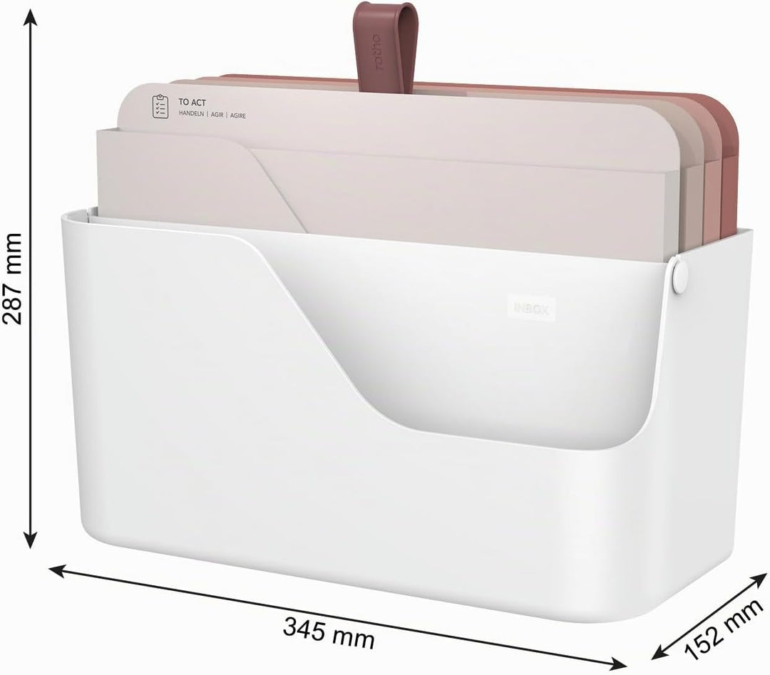 Rotho MyPaper Dokumentenablage, Schreibtisch-Organizer, Dokumentenhalter, Briefablage, Postfach, Pap