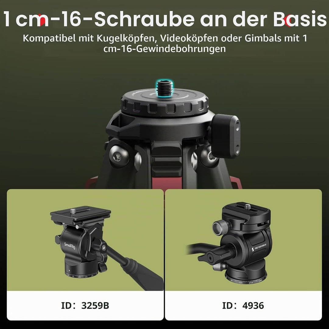 SMALLRIG Aluminium-Kamerastativ AP-30, 67,7 Zoll Reisestativ mit Telefonclip und Tragetasche, Tragba