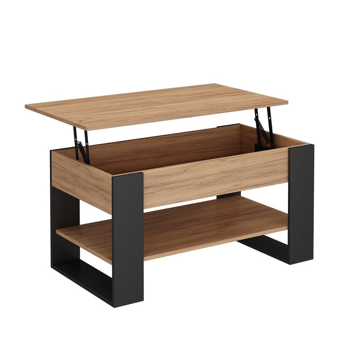 Vicco Couchtisch Lifto, Eiche/Anthrazit, 92 x 51 cm mit Liftfunktion, Oak/Anthracite