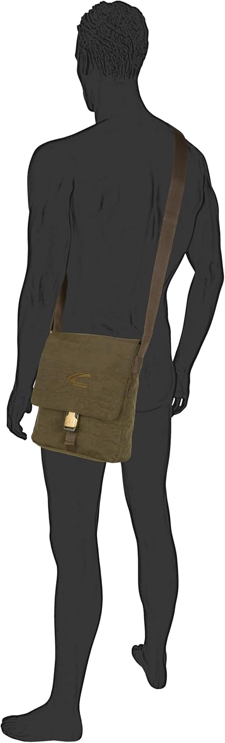 camel active bags Journey Herren Umhängetasche Messenger Bag 22 x 7 x 26 Khaki, 22 x 7 x 26 Khaki