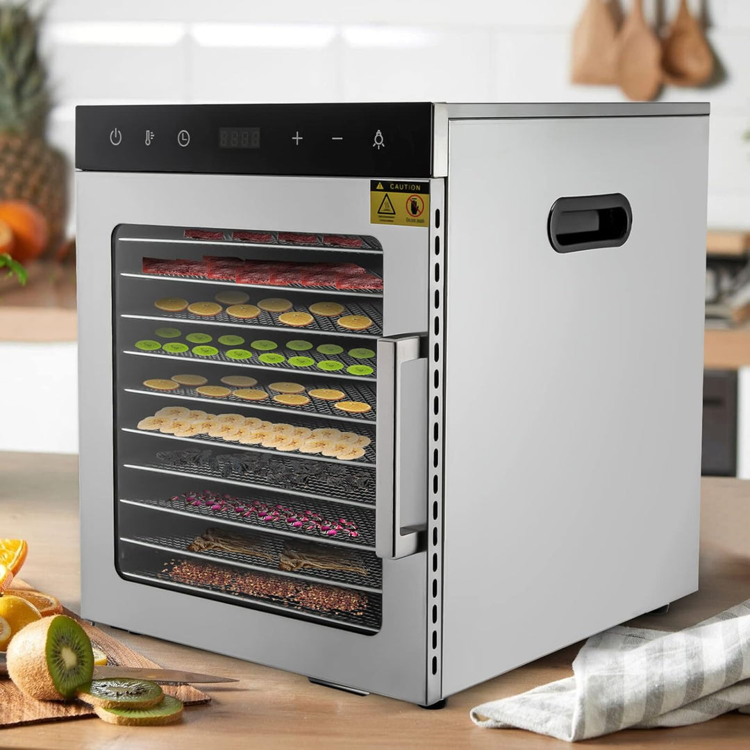 10 Edelstahlgitter Gemüse Trockner,Dörrautomaten freeze dryer gefriertrockner,Dörrgerät für Obst und
