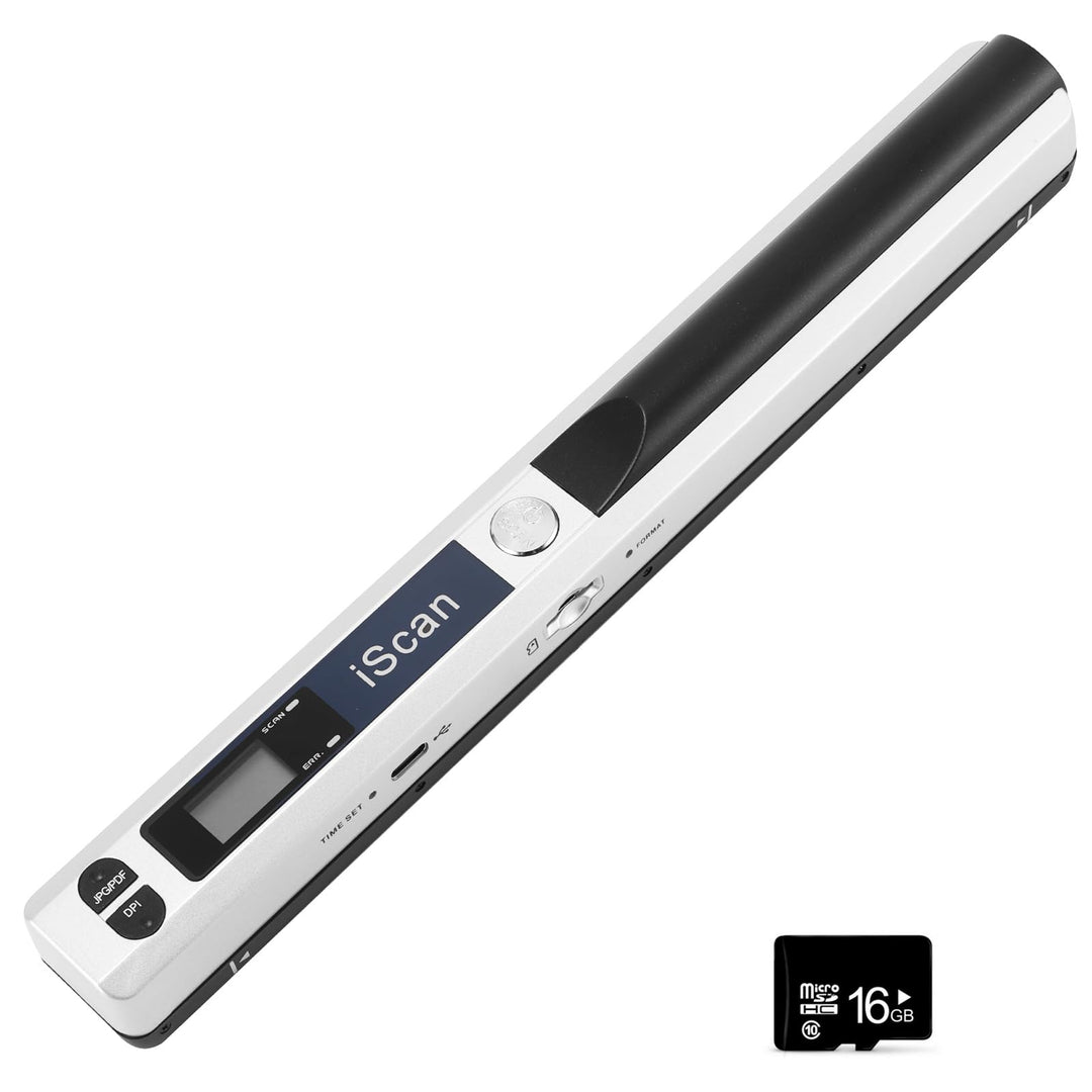 AOZBZ Tragbarer Dokumentenscanner, 900 DPI, Handgerät, USB-Bildscanner, A4, Farbfoto, mobiler Scanne
