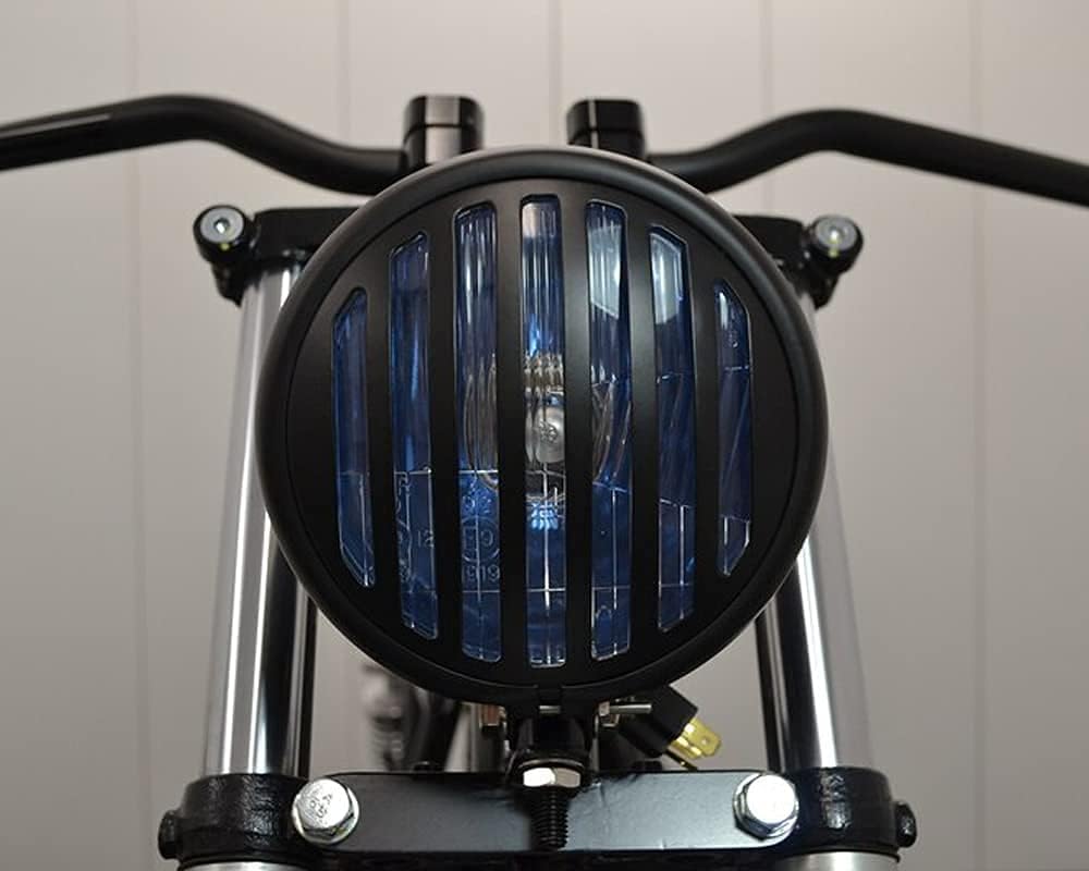 Alchemy Parts 5.75" Schwarz Gitter Custom Motorrad Frontscheinwerfer Motorrad