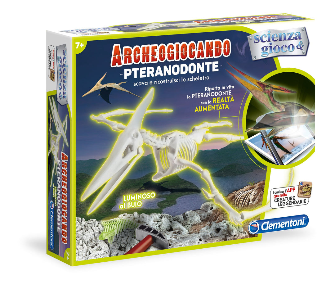 Clementoni Focus Archeogiocando Pteranodon Archäologie-Set, Mehrfarbig, Pteranodon