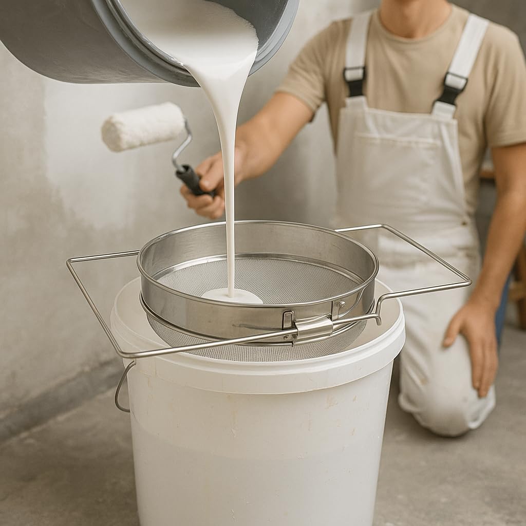 Profi Farbsieb Ø 23,5cm | Lacksieb 24cm-41,5cm Bügel Sieb ausziehbar | Lackfilter 0,7mm, 700my Masch