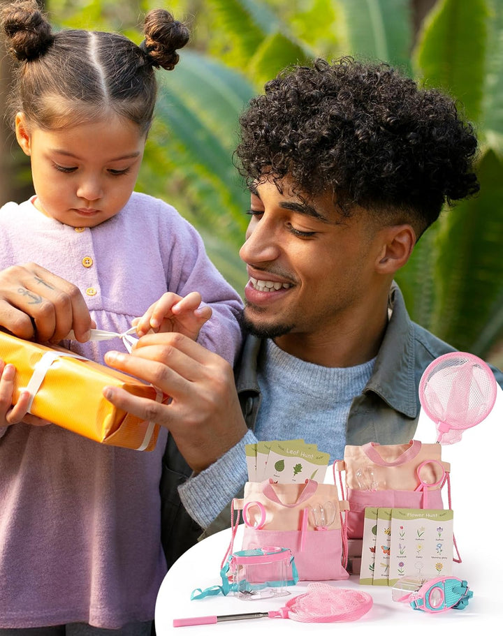 ROBOTIME Insektenfänger & Kinder-Entdecker-Set, 2 Kinder Schmetterlingsfänger-Explorerset, Komplette
