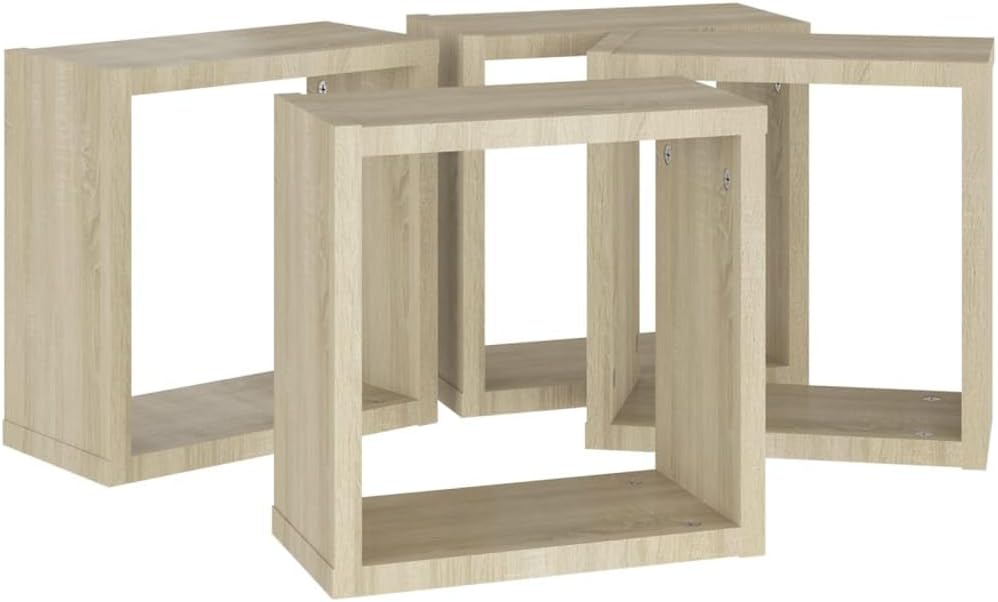 vidaXL 4X Würfelregal Wandregal Hängeregal Cube Lounge CD Regal Dekoregal Bücherregal Schweberegal W