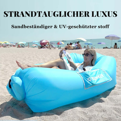 Aufblasbarer Safa, Wasserdichtes Luftsofa mit Tragbarem Paket, Aufblasbare Liege,Luft Sofa Couch für