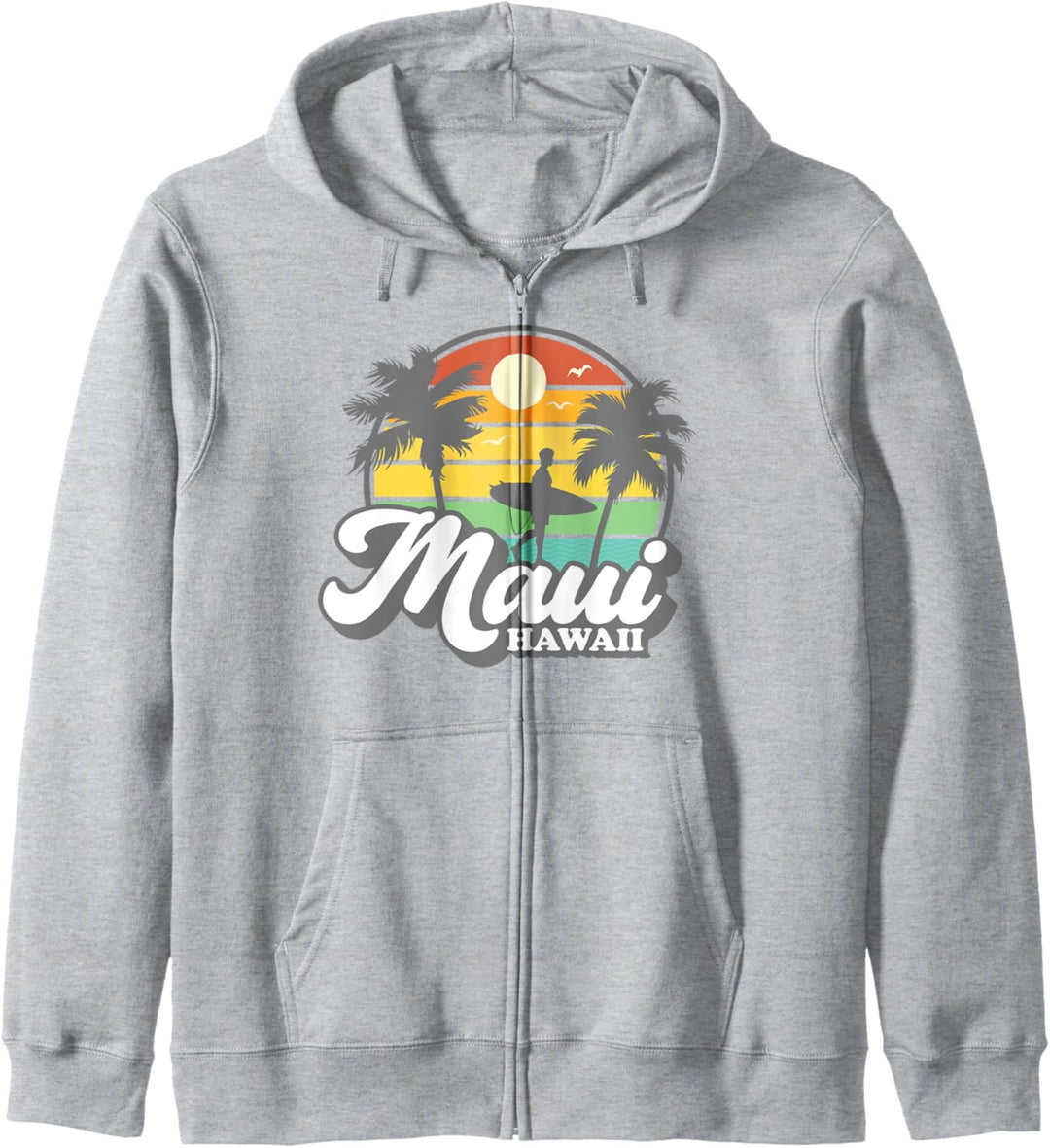 Maui Hawaii Hawaii Strand Surfen Retro 70er 80er Jahre Vintage Kapuzenjacke