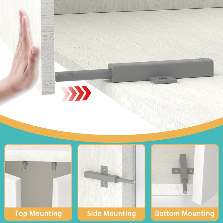 Push to Open Türöffner Jiayi 4 Stück Schwer Hochleistung Push Open Magnet Drucktüröffner Schrank Lei