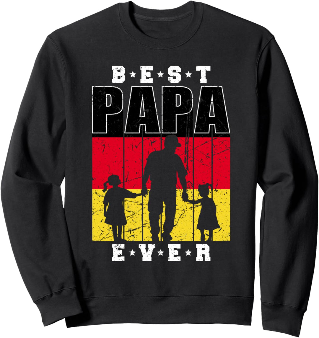 Papa 2 Töchter Vatertag Deutschland Vater von zwei Töchtern Sweatshirt