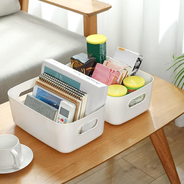 14 Stück Aufbewahrungsbox Kunststoff mit Griffen,21×13×7cm Organizer Küchenschrank,Stapelbar Multifu
