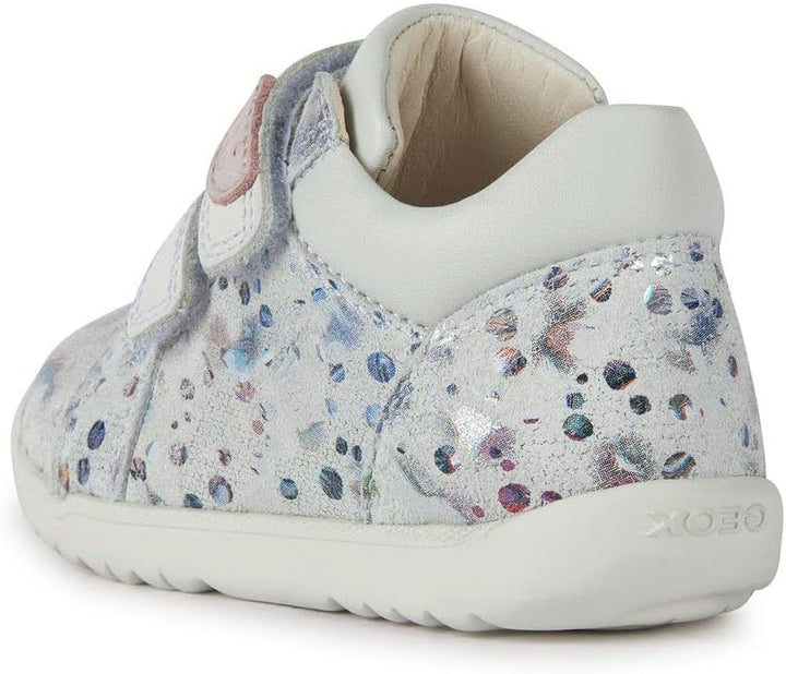 Geox Baby - Mädchen B Macchia GirlFirst Walker Shoe 25 EU Weiss, 25 EU Weiß
