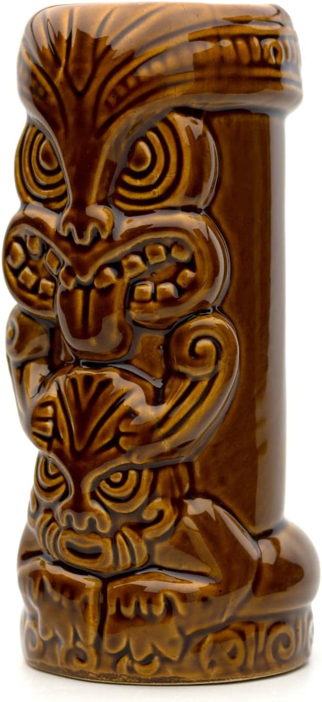 CKB LTD Tiki Keramik Becher 2er Set Farbige Gläser Tassen Grosse Hohe Becher Keramik Cocktailgläser