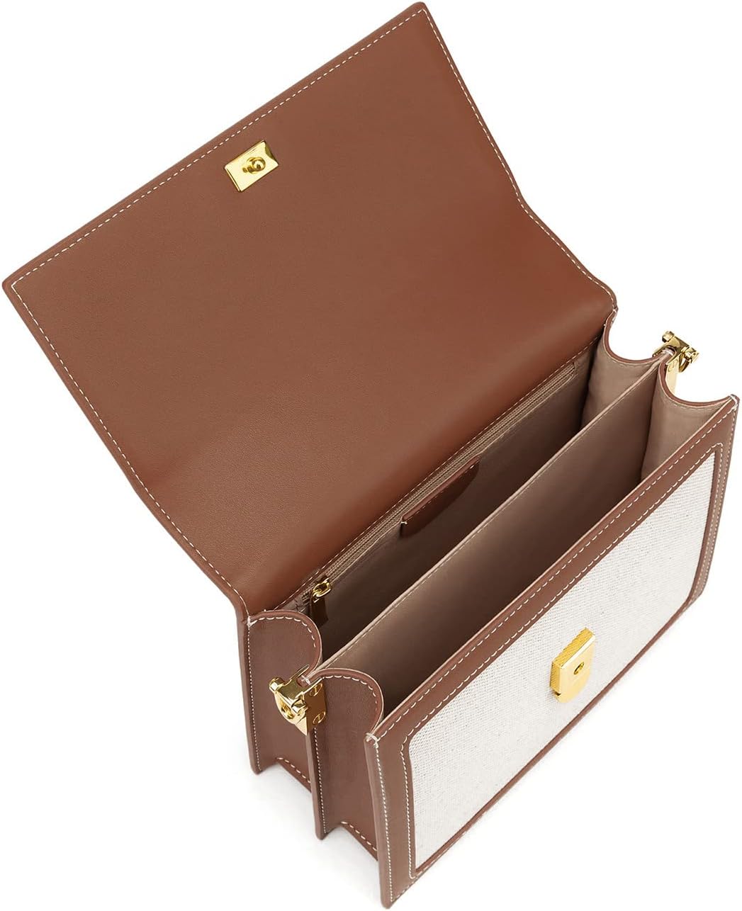 JW PEI Damen Mini Flap Crossbody Beige Leinen, Beige Leinen