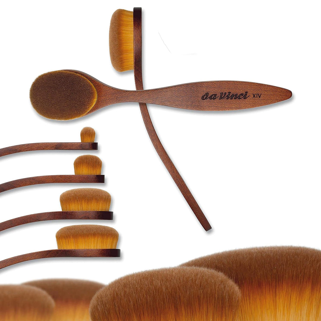 FOUNDATIONPINSEL - PUDERPINSEL mit soft touch Faser / vegan / Kunstfaser / Gr.14 / Made in Germany /