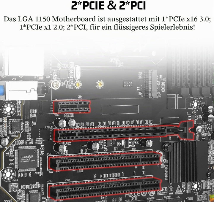 SHANGZHAOYUAN B85M PRO Mainboard LGA 1150 Micro ATX Gaming Motherboard für Intel Core i7/i5/i3/Penti