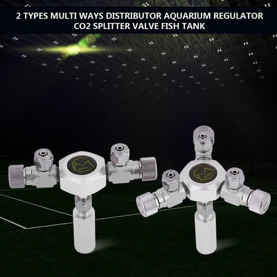 Pssopp Aquarium CO2 Splitter Verteiler 2 Wege 3 Wege CO2 Verteiler Regler Rückschlag Ventil Aluminiu