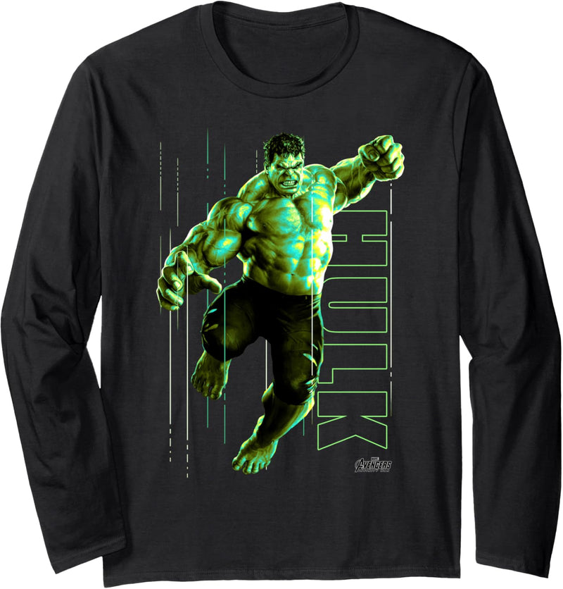 Marvel Infinity War Incredible Hulk Jump Smash Langarmshirt