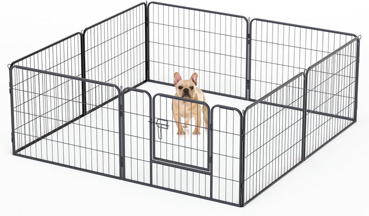 Qianruida Welpenauslauf 60 cm Hoch Welpenlaufstall Für drinnen und draussen Hundelaufstall Metall Za