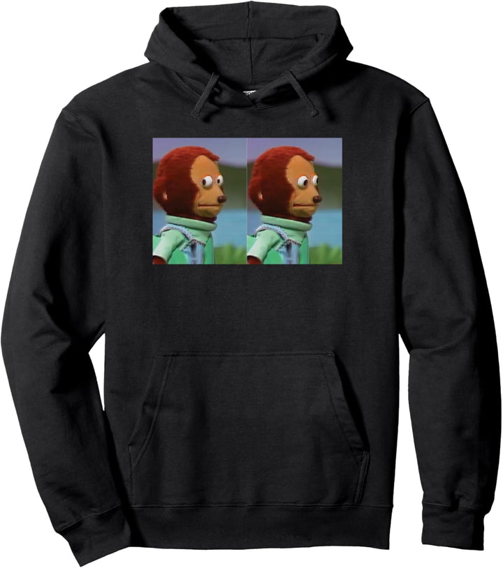 Unbeholfener Blick Affenpuppe Meme Awkward Look Pullover Hoodie