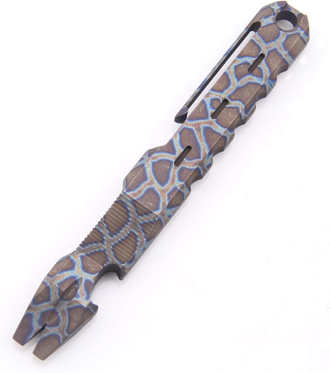 Hamans Titan-Stemmeisen mit Nagelabzieher, Flaschenöffner-Funktion mit Taschenclip, EDC, für den Aus