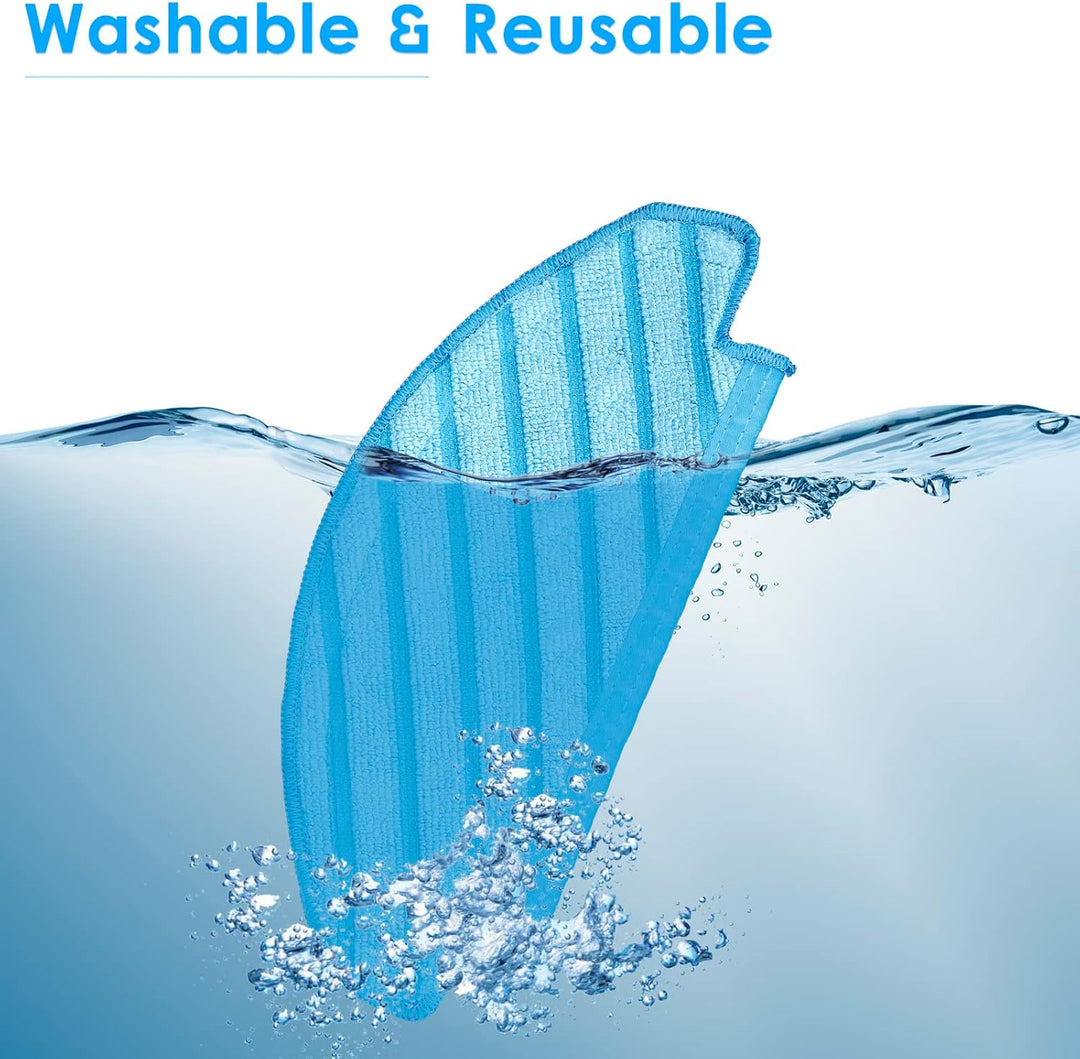 CHAIN PEAK Waschbare, wiederverwendbare Wischpads für ECOVACS DEEBOT OZMO T8/ T8+/ T8 AIVI/ T9/ T9 M