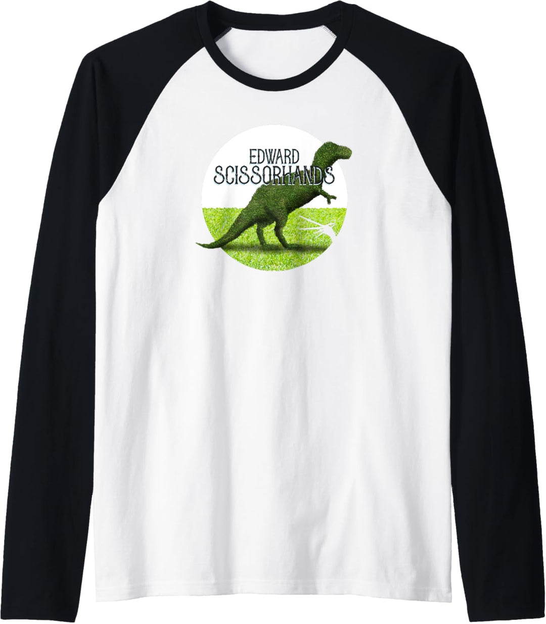 Tim Burton’s Edward Scissorhands Dinosaur Topiary Raglan