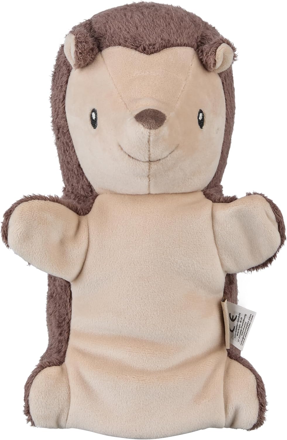 Sterntaler Handpuppe Igel, Kinder- und Babyspielzeug, weicher Flausch, wattiert mit Polyesterwatte,