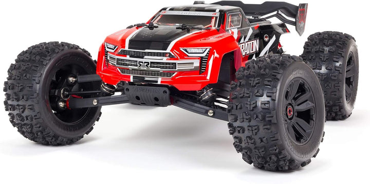 ARRMA RC Truck 1/8 KRATON 6S V5 4WD BLX Speed Monster Truck mit Spektrum Firma RTR, rot, ARA8608V5T1