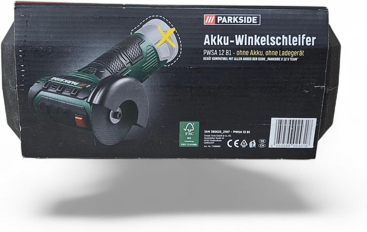 PARKSIDE® 12V Akku Winkelschleifer PWSA 12 C2, ohne Akku und Ladegerät, Ø 76 mm
